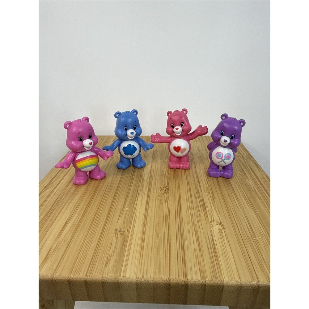 2016 Care Bear PVC‎ Figurine Lot Of 4 Just Play Cheer Share Grumpy Love A Lot